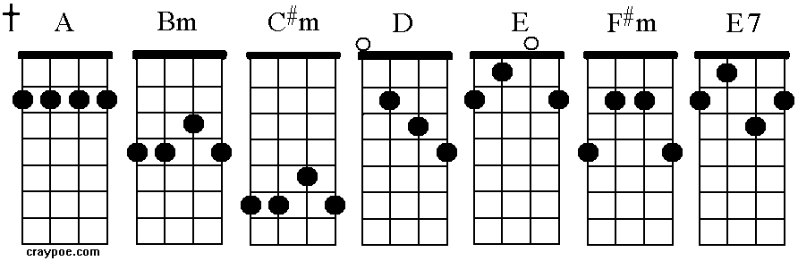 Banjo E Chord