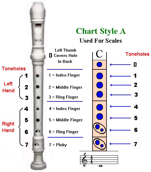 elegant Exchange None Soprano Recorder Fingering chart Guide